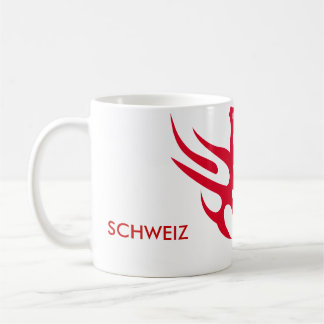 Taza De Café helvetica rojo, 1291, SUIZA