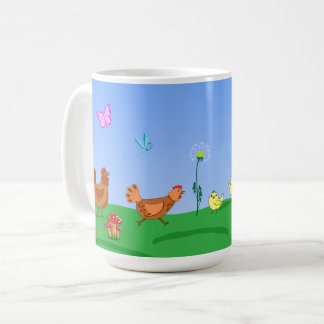 Taza De Café Hen and chicks Mug