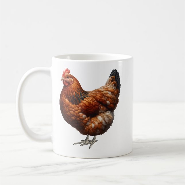 Taza De Café Hen Rústico - El corazón de la granja (Izquierda)