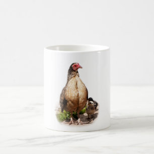 Taza De Café Hen y pollitos para bebés