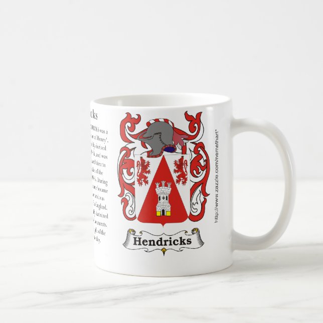 Taza De Café Hendricks, el origen, significado y el escudo (Derecha)