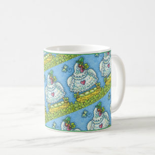 TAZA DE CAFÉ HENES IRLANDESES DIVERSOS, HUEVOS VERDES Y SOMBROC