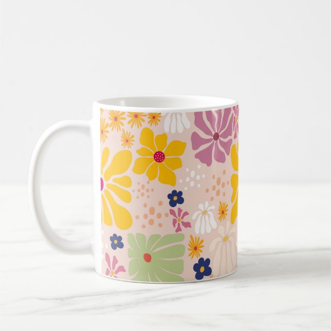 Taza De Café Henri Matisse Floral Inspired Seamless Pattern (Izquierda)