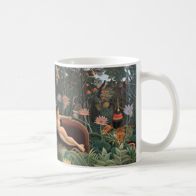 Taza De Café Henri Rousseau El Surrealismo De La Selva Sueña (Derecha)