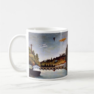 Taza De Café Henri Rousseau - puente de Sèvres y colinas de Cla