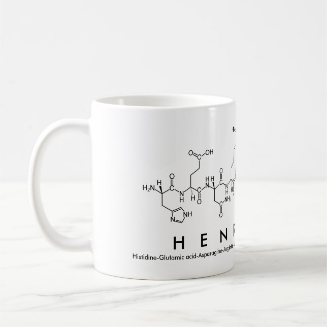Taza De Café Henriette peptide nombre mug (Izquierda)