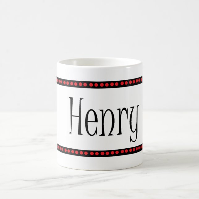 Taza De Café Henry puntea nombre (Centro)