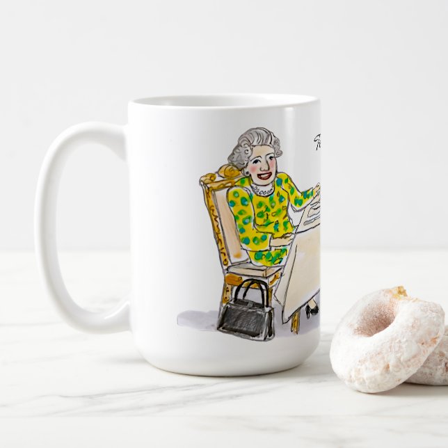 Taza De Café Her Majesty, Queen Elizabeth II (Con donut)