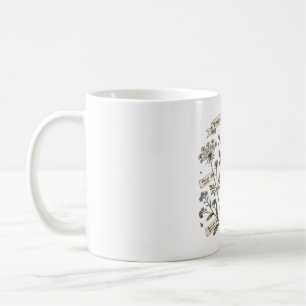 Taza De Café Herbario de flores silvestres prensadas Botánica v