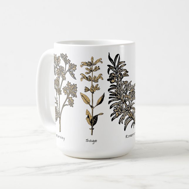 Taza De Café Herbs Parsley Sage Rosemary & Thyme (Anverso izquierdo)