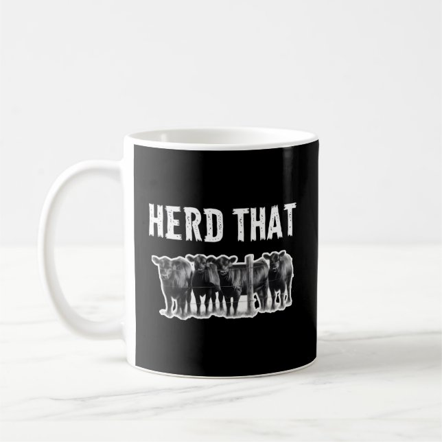 Taza De Café Herd T Black Angus Cow (Izquierda)