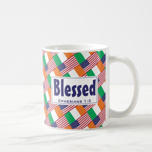 Taza De Café Herencia irlandés-estadounidense personalizada (Derecha)