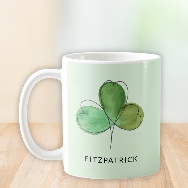 Taza De Café Herencia irlandesa de Shamrock verde (Subido por el creador)