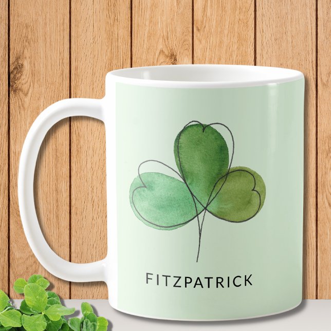 Taza De Café Herencia irlandesa de Shamrock verde (Subido por el creador)