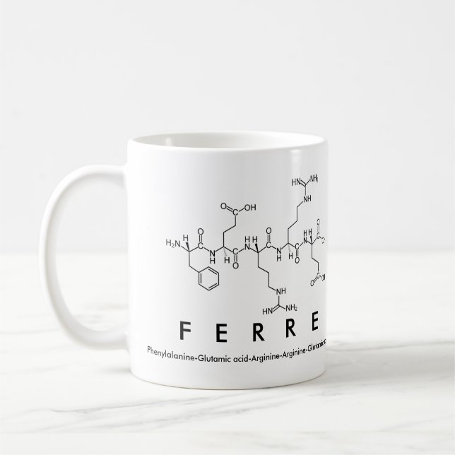 Taza De Café Herer nombre péptido mug (Izquierda)