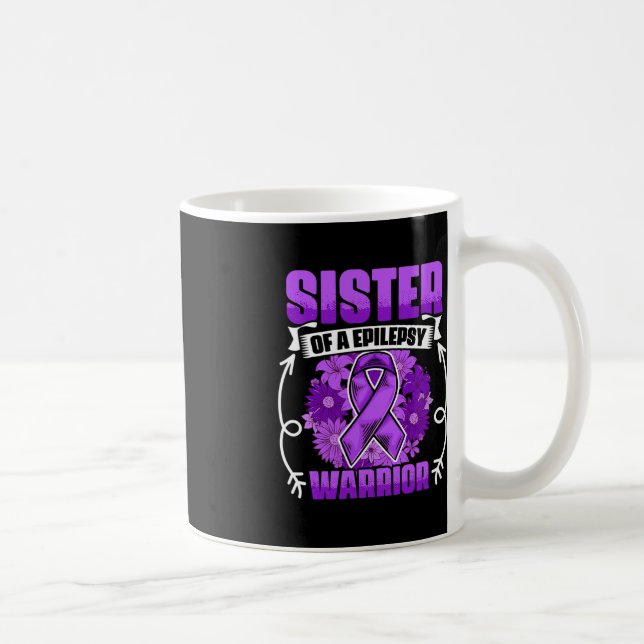 Taza De Café Hermana de Epilepsia Guerrera Sobreviviente Epilep (Derecha)