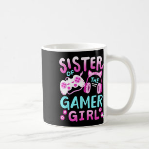 Taza De Café Hermana De La Chica Gamer Groovy Cumpleaños Video
