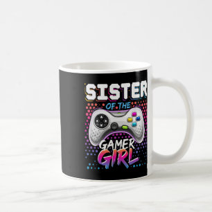 Taza De Café Hermana de la chica jugadora coincidente videojueg
