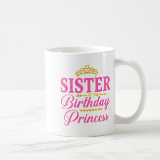 Taza De Café Hermana de la princesa cumpleañera fiesta de chica