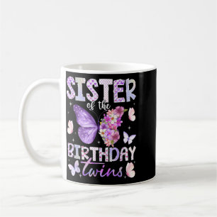 Taza De Café Hermana De Los Gemelos Del Cumpleaños Linda Maripo