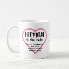 Taza De Café HERMANA DE OTRA MADRE Christian BFF Monograma