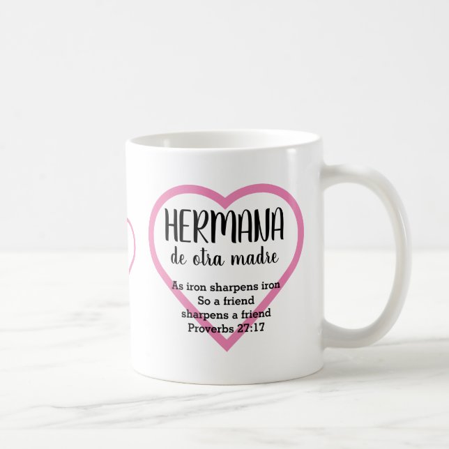 Taza De Café HERMANA DE OTRA MADRE Christian BFF Monograma (Derecha)