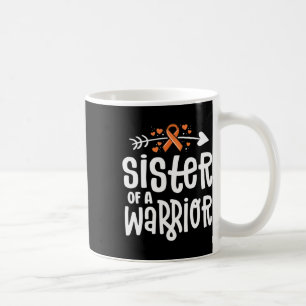 Taza De Café Hermana De Un Cáncer De Leucemia Familiar Naranja
