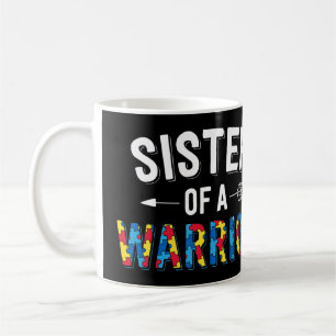 Taza De Café Hermana De Un Diseño Guerrero. Ponga la pieza del