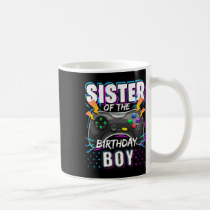 Taza De Café Hermana Del Cumpleañero Juego De Video Coincidente