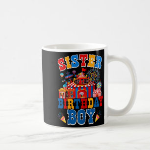 Taza De Café Hermana del cumpleaños para niño circo carnaval
