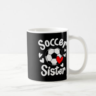 Taza De Café Hermana del Fútbol Corazón Hermana Mayor Hermana M