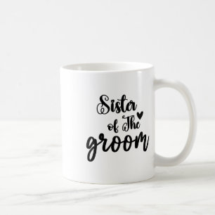 Taza De Café Hermana del novio, boda, conjunto de fiesta nupcia