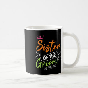 Taza De Café Hermana Del Novio Esposa Feliz Boda Casada Hu