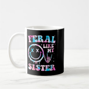Taza De Café Hermana Feral Como Hermana Divertida Sarcástica Mu