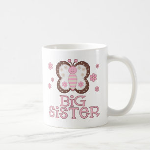 Taza De Café Hermana grande de la mariposa rosada