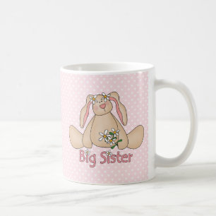 Taza De Café Hermana grande del conejito de la margarita