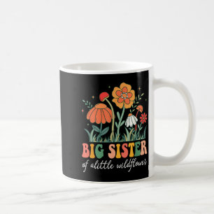 Taza De Café Hermana mayor de la pequeña flor silvestre cumplea