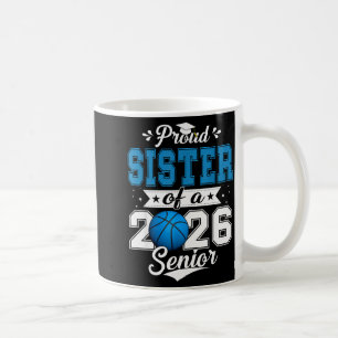 Taza De Café Hermana Orgullosa De Un Graduado De Baloncesto Sen