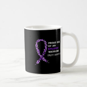 Taza De Café Hermana Orgullosa De Un Guerrero Contra La Epileps