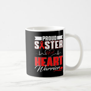 Taza De Café Hermana Orgullosa De Un Guerrero Del Corazón Conci
