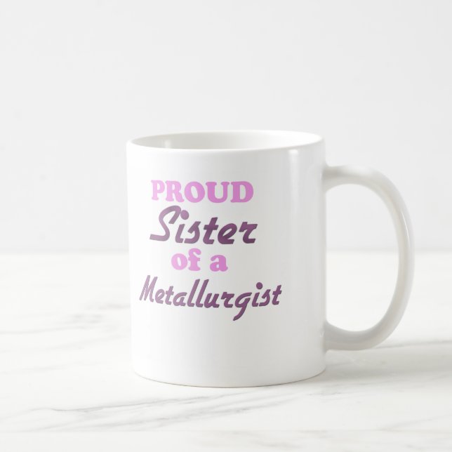 Taza De Café Hermana orgullosa de un metalúrgico (Derecha)