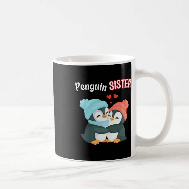 Taza De Café Hermana pingüina - Divertido y amputado de la herm (Derecha)