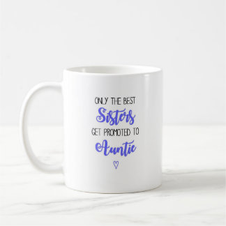 Taza De Café Hermana púrpura promovida a tía Mug