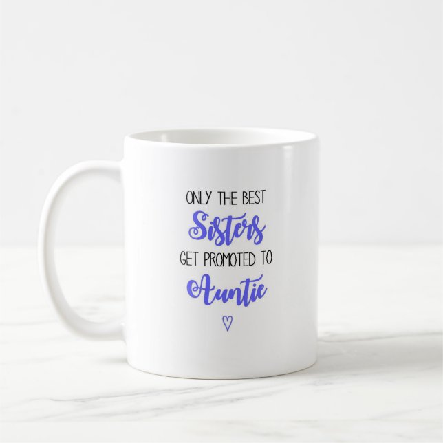 Taza De Café Hermana púrpura promovida a tía Mug (Izquierda)