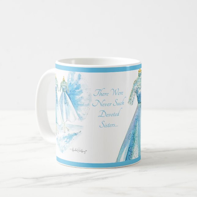 Taza De Café Hermanas Blue Dress Mug de Heather French Henry (Anverso izquierdo)