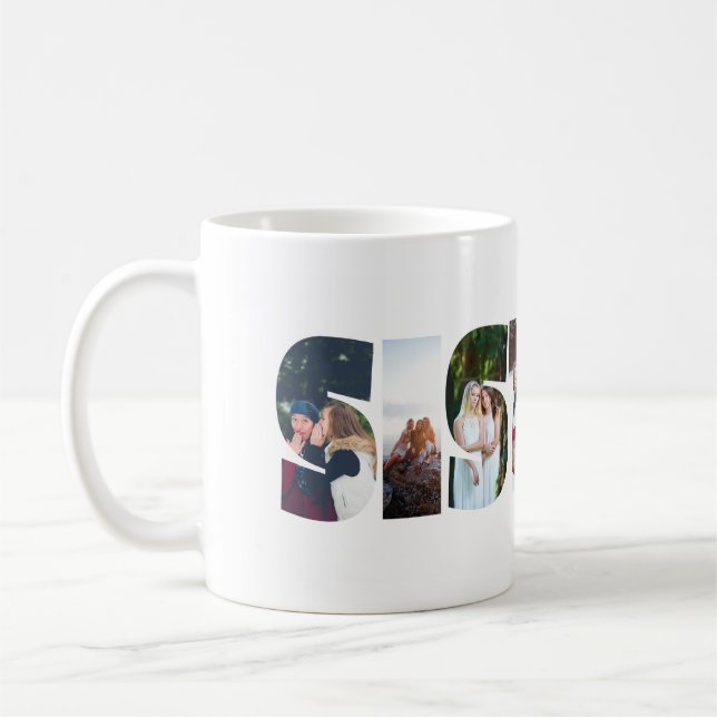 Taza De Café Hermanas Collage de fotos Mug (Izquierda)