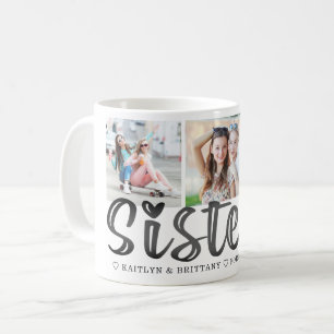 Taza De Café HERMANAS CUIDADAS Para Siempre Amigos 3 Fotos