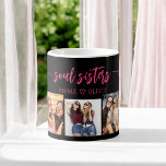 Taza De Café Hermanas de almas rosadas calientes 3 Collage de f<br><div class="desc">Celebra la hermandad con las hermanas rosadas calientes 3 Collage de fotos Keepsake Coffee Mug. Esta vibrante taza presenta un impresionante collage de tres preciadas fotos, capturando momentos especiales compartidos con tus hermanas. El diseño rosa intenso aporta un toque divertido y elegante, lo que lo convierte en una pieza destacada...</div>