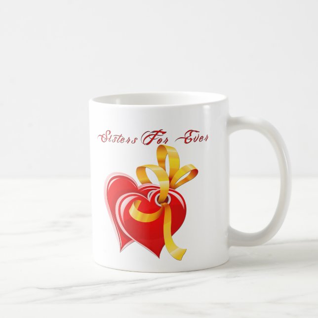 Taza De Café Hermanas De Los Corazones Inmediatos (Derecha)