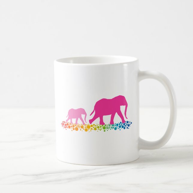 Taza De Café Hermanas del Elefante caminando (Derecha)